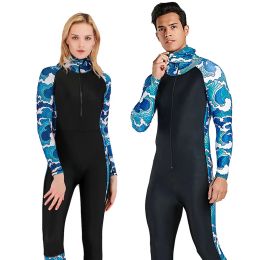 Swimwear Women's Onepiece Wetsuit Women's Longsleeved Sunscreen Swimsuit Surfing Snorkeling Suit Wetsuit Swimsuit Slim Quickdrying