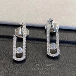 MOVE UNO designer Earrings earring back for woman diamond 925 silver Gold plated 18K highest counter Advanced Materials classic style with box 017