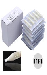 Tattoo Needle Nozzles Tips 11FT Flat 50pcs Disposable Tattoo Plastic Tips9455160