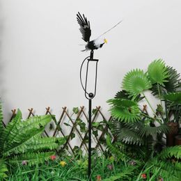 Garden Decorations Stake Eagle Windmill Iron Birds Sculptures Lawn Ornaments Crafts Art Decor For Patio Yard