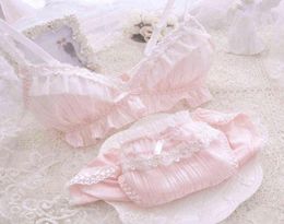 NXY sexy set Girl Teen Underwear Wire Ultra Thin Panties and Bra Set Kawaii Lingerie for Lolita Style ssiere Panty 11295592803