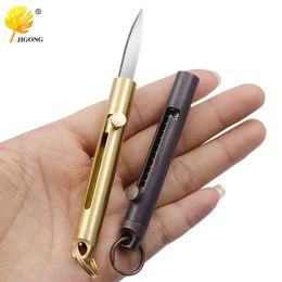 Multi Purpose Brass Mini Self-Defense Keychain Folding Exquisite Outdoor Portable Dismantling Knife 889991