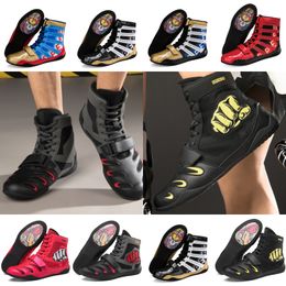 Professional Kids Wrestling Shoes Rubber Outsole Breathable Child Boxing Boots Children Fitness Training Sneakers GAI