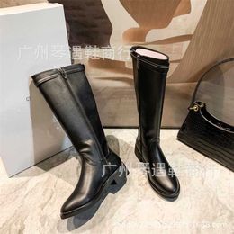 53% OFF Sports shoes 2024 Spring New British Genuine Long Knee Below High Cap Trendy Knight Motorcycle Thick Heel Womens Leather Boots