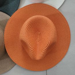 Wide Brim Hats Bucket Hats Summer Hat Adjustable Jazz Straw Hat for Men and Women Fedora Sun Hat Beach Hat Jazz Rose Hat J0305
