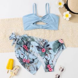 Swimwear Sweet 3 Piece Set Swimsuit Split Toddler Girl Swimwear Kids Bikinis Swimming Suit for Girl