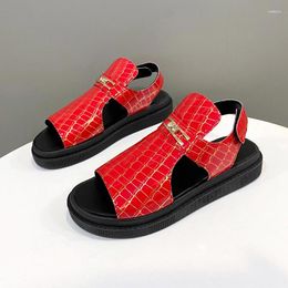 Sandals Women's Casual 2024 Summer Soft Wedge Platform Shoes Fashion Modern Brand Comfortable Solid Colour Women