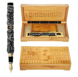 High Quality Luxury JinHao Dragon Fountain Pen Vintage Ink Pens for Writing Office Supplies Stationery Gift caneta tinteiro Y200701283089