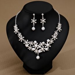 beauty design alloy crystal wedding gift unique bridal snowflake handmade jewelry set