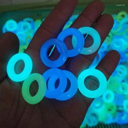 Cluster Rings Cute Luminous Fluorescent Jewellery Crystal Stone Glow In The Dark Finger Ring Band Halloween Party