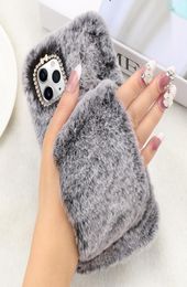 Glove Fluffy Fur Case For iPhone 12 11 Pro Max Xs X Xr Cute Winter Soft Cover For iPhone 7 Plus 8 6S6971095