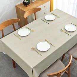 Table Cloth Pvc Waterproof And Oil-proof Washable Nordic Simple Solid Colour Book Tablecloth