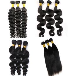 Brazilian Hair Bundles Virgin Human Hair Weaves Body Wave Wefts Unprocessed 834inch Peruvian Indian Malaysian Mink Human Hair Ext3186512