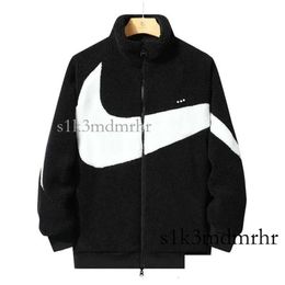 Men's Jackets Designer Winter Fleece Jacket Men Women Thick Warm Down Coats Fashion Couple Lamb Cashmere Coat Zippers Letters Embroi Dhxj 123