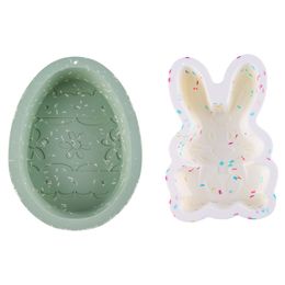 Easter Egg Silicone Molds,Rabbit Bunny Cake Moulds For DIY Easter Chocolate Candy Cupcake Fondant Decoration 1221517