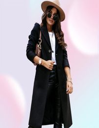 Women039s Wool Midi Long Coats And Jackets Women Winter Blends Peacoat Warm Outerwear Single Breasted Solid Overcoat Casual Tre6866434