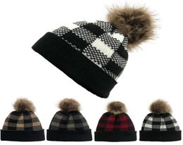 Adults Thick Warm Winter Hat For Women Soft Stretch Cable Knitted Pom Poms Beanies Hats Womens Skullies Beani Girl Ski Cap Beanie 5826639