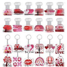 Keychains 60 Pcs Valentine Keychain Valentine's Day Themed Key Chains For Couple Personalized Keyrings Accessory Anniversary Gift