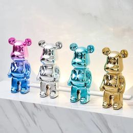 Creative electroplating violent bear living room decoration TV cabinet animal statue art home piggy bank 240220