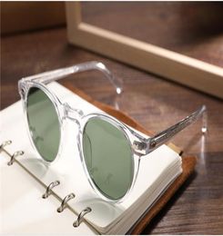 Vintage Gregory Peck OV5186 round sunglasses HD polarized UV400 lense 4523145 unisex lightweight imported pureplank fu6236598