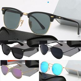 Homens Rao Baa Óculos de Sol Marca Clássica Retro Óculos de Sol Designer de Luxo Óculos Raios Armação de Metal Designers Óculos de Sol Proíbe Bandas de Mulher com Caixa Lentes de Vidro