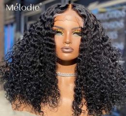 Melodie Short Bob Deep Wave Wig 4x4 5X5 6X6 Lace Closure Wig Loose Water Curly hair Frontal Human Hair Wigs For Black Women S08267893860