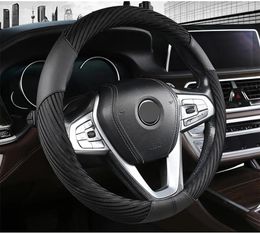 Steering Wheel Covers Universal Ice Silk Leather Car Cover Summer Protector Anti-Slip Wear Resistant Breathable