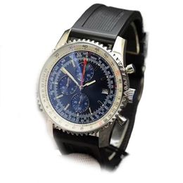Navitimer quartz watch 44mm rubber strap chronograph wristwatch top quality montre de luxe 904l stainless steel wristwatch for woman leather sb054 c4
