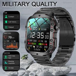 2024new Red Military Fiess Smart Watch Men for Android Xiaomi IOS 3ATM Waterproof Sport Ai Voice Calling Smartwatch Outdoor