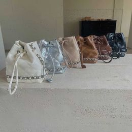 New designer bag Small Fragrant Wind Embroidery Thread Mini Luxury Feeling Chain Crossbody Bucket Bag 240131