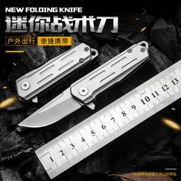 D2 Steel Self-Defense Mini Folding Keychain Pendant Portable Small Outdoor High Hardness Sharp Fruit Knife 127400