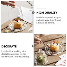 Dinnerware Sets Glass Butter Dish Dome Tray Plate Cover Preserving Serving Dessert Home And Kitchen Glassware For Cheese Cake Salad