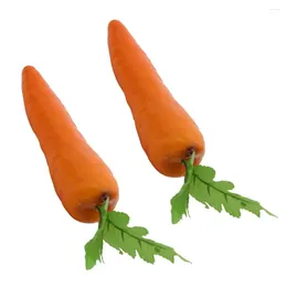 Decorative Flowers 5Pcs Simulation Carrots Artificial Vegetables Home Kitchen Cabinet Decoration Pography Learning Props
