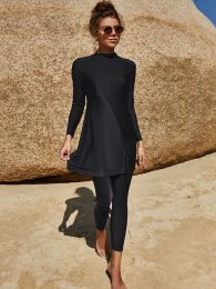 Swimwear Burkini Muslim Swimwear 2023 Women Modest Full Swimsuit Long Sleeve Swimming Suit Islamic Clothing Abaya Long Dress Beachwear