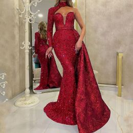 Dress Sexy Sequins High Waist Corset Floor Length Party Cocktail Prom Dress Prom Gown Women Long Sleeves Mermaid Evening Dresses