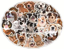 Pack of 50pcs Whole Cute Pet Dog Stickers For Guitar Laptop Skateboard Motor Bottle Car Decals Kids Gifts Toys6578409