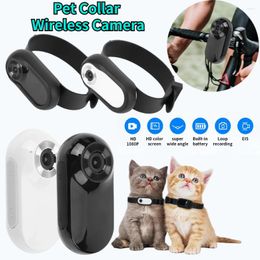 Dog Collars HD 1080P Tracker Collar Wireless Cat Camera With Video Records Mini Body Cam Pet Sport Nanny Security