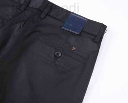 Men's Pants Designer luxury Cotton slacks 2024 dress pants Business Casual Fashion brand solid Colour leggings Black navy blue VNTS