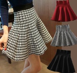 Dresses Anasunmoon 2021 Autumn Winter European and American Style Women Pleated Bust Skirts Lady Short Skirt Pettiskirt Aline Skirt