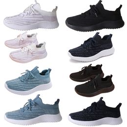 Women's casual shoes, spring and summer fly woven sports light soft sole casual shoes, breathable and comfortable mesh lightweight women's pink 36