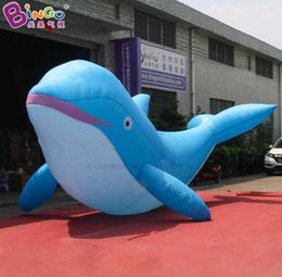 wholesale 7mL (23ft) with blower Factory Direct Advertising Inflatable Cartoon Dolphin Balloons Ocean Animal Models For Event Party Decoration With Air Blower
