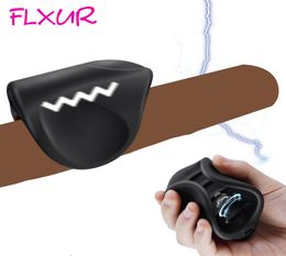 FLXUR 10 Modes Male Penis Masturbator Vibrator Silicone Artificial Vagina Pocket Pussy Delay Exercise Massager Adult Erotic toys Y9736624