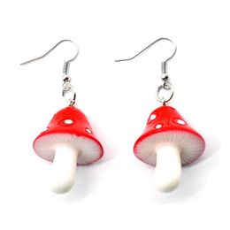 Dangle Chandelier Earrings Simple And Sweet Mushroom Fashion Personality Ear Jewelry Drop Delivery Dhxiv