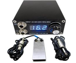 Professional Digital Dual Black Tattoo Power Supply Kit With 1pcs Foot Pedal Switch 1pcs Clip Cord 4167475