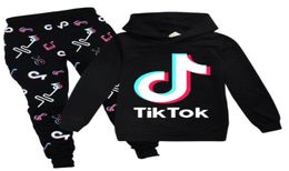 Tik Tok Set For Big Boy Girl Tracksuit Clothes Autumn Winter Tiktok Kid Hooded SweatshirtPrint Pant 2 PC Outfit Children Sport Su2533947