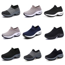 Women Running shoes Men GAI triple white black grey platform Shoes sport dark Mesh breathable sneaker Six