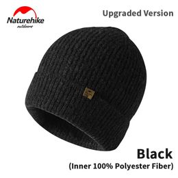 Winter Hat Knitted Wool Soft Hat Hats Ear Protection Warm Climbing Cap Outdoor Camping Hiking Travel Leisure Cap 240226