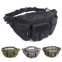 Outdoor Waist Bag Mens Tactical Waterproof Camouflage Hunting Hiking Climbing Nylon Mobile Phone Women Belt Pack Combat Bags 240223