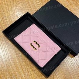 Designer Purses Luxury C New fashion woman card holder classic pattern caviar quilted gold hardware small mini black small hardware wallet Pebble leather With box