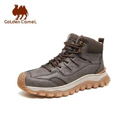 Outdoor Shoes Sandals GOLDEN CAMEL Outdoor Hiking Shoes Thick-soled Casual Mens Winter Boots Sports High-top Trekking Shoes for Men 2023 Autumn New YQ240301